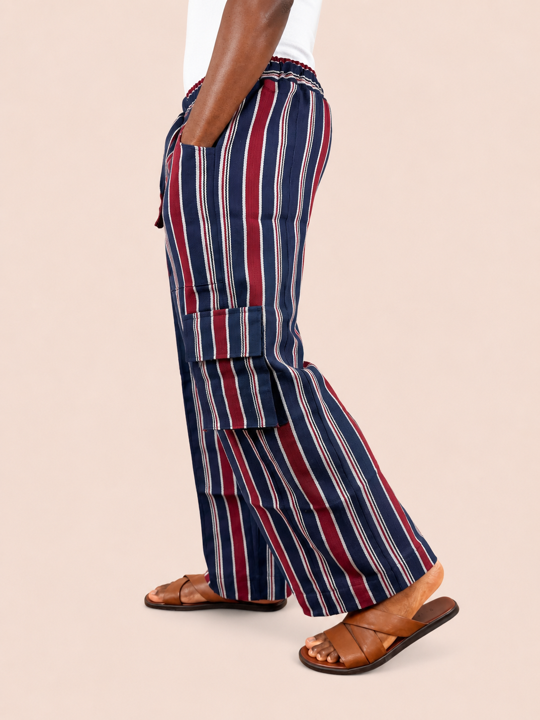 Cargo Pants - Navy/Red/White