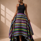 Akwete Skirt - Purple/Green