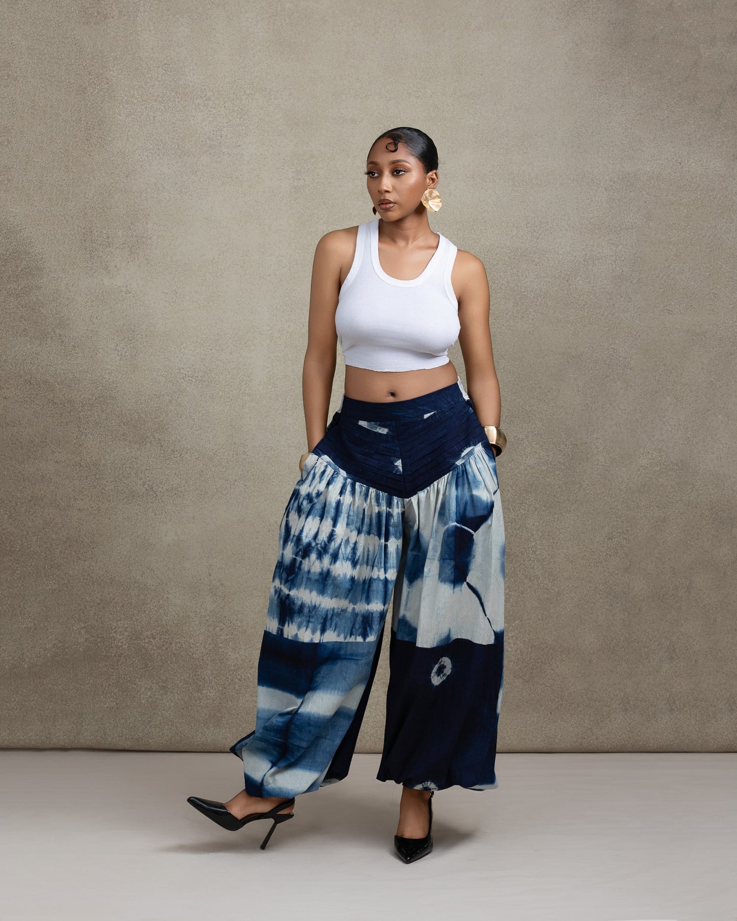 Indigo Adire Pants