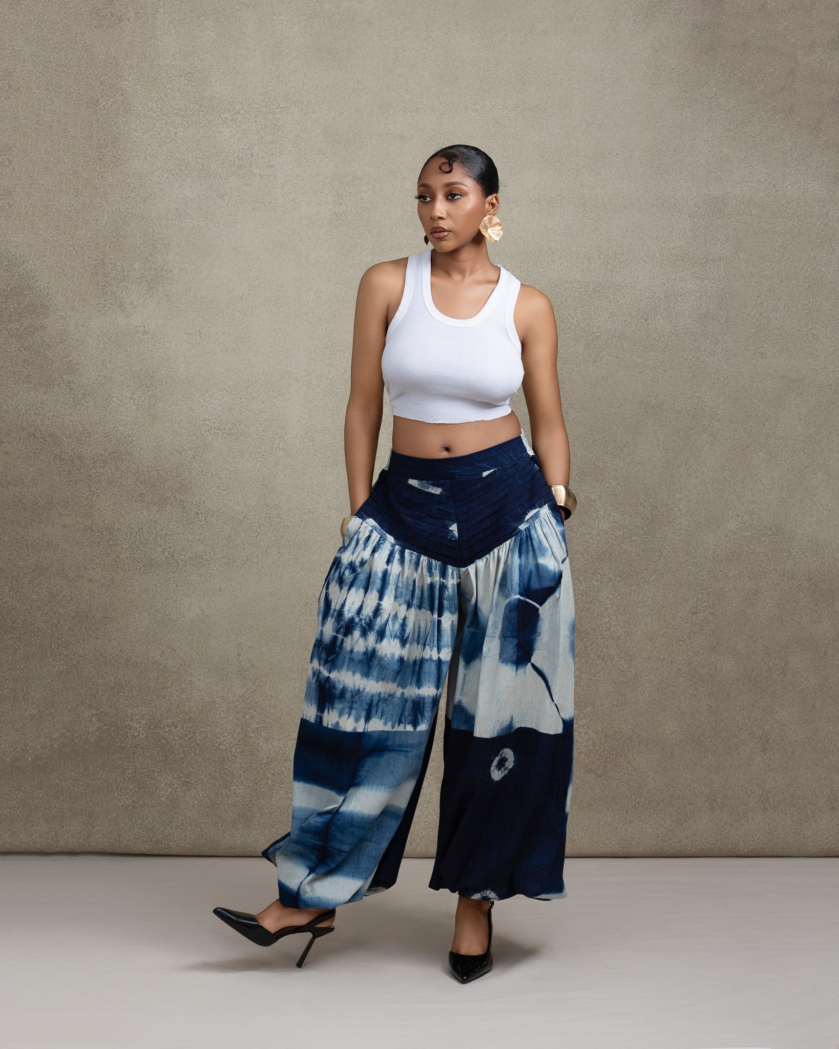 Indigo Adire Pants