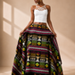 Akwete Skirt - Pink/Green