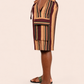 Cargo Shorts - Tan/Burgundy/Green