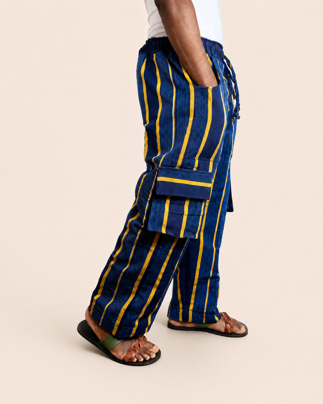 Cargo Pants – Navy/Mustard