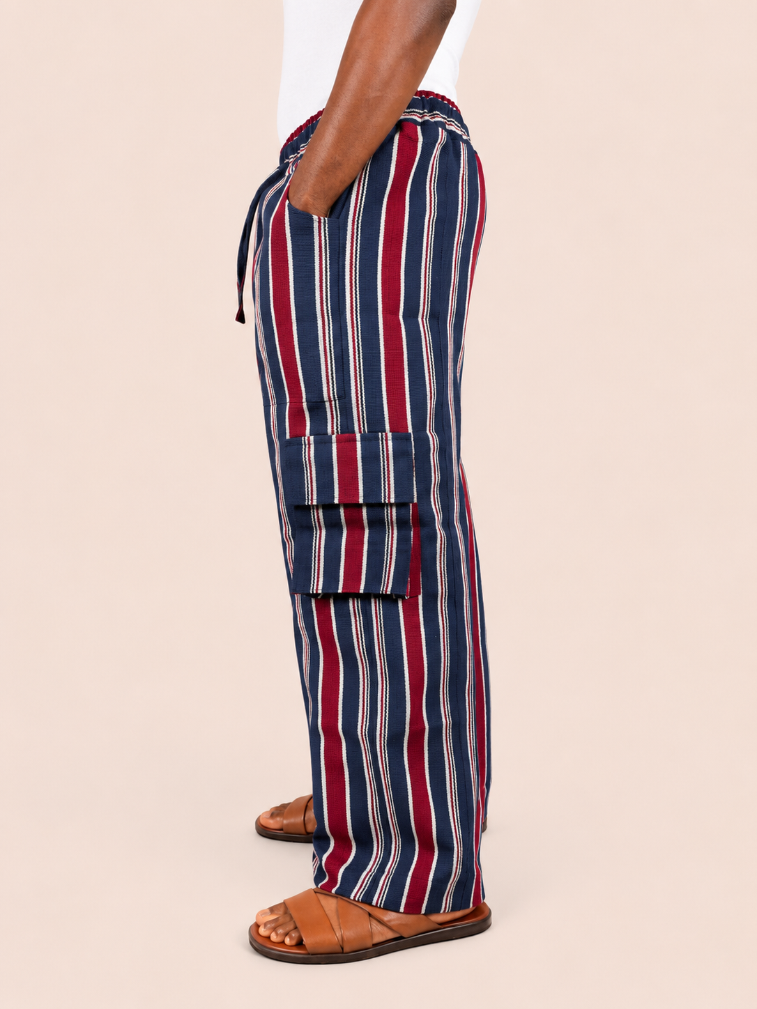 Cargo Pants - Navy/Red/White