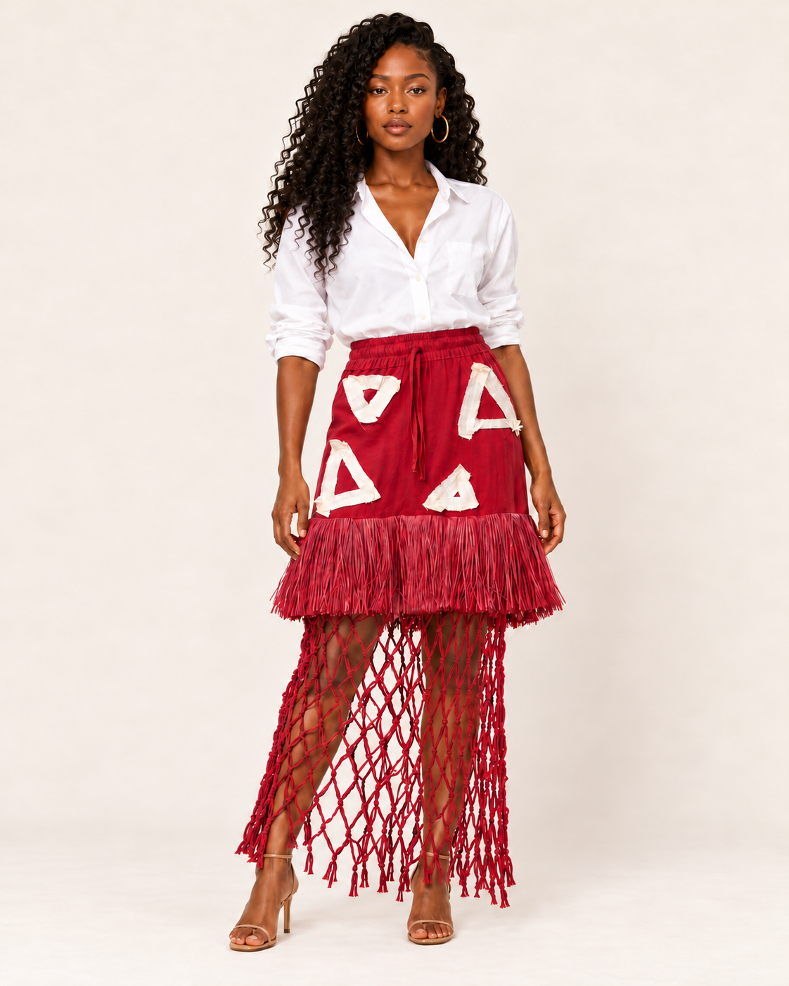 Emána Knotted Mesh Skirt by EKI KERE – view 1