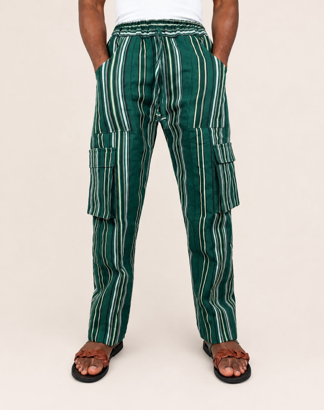 Cargo Pants – Green/Black/Cream