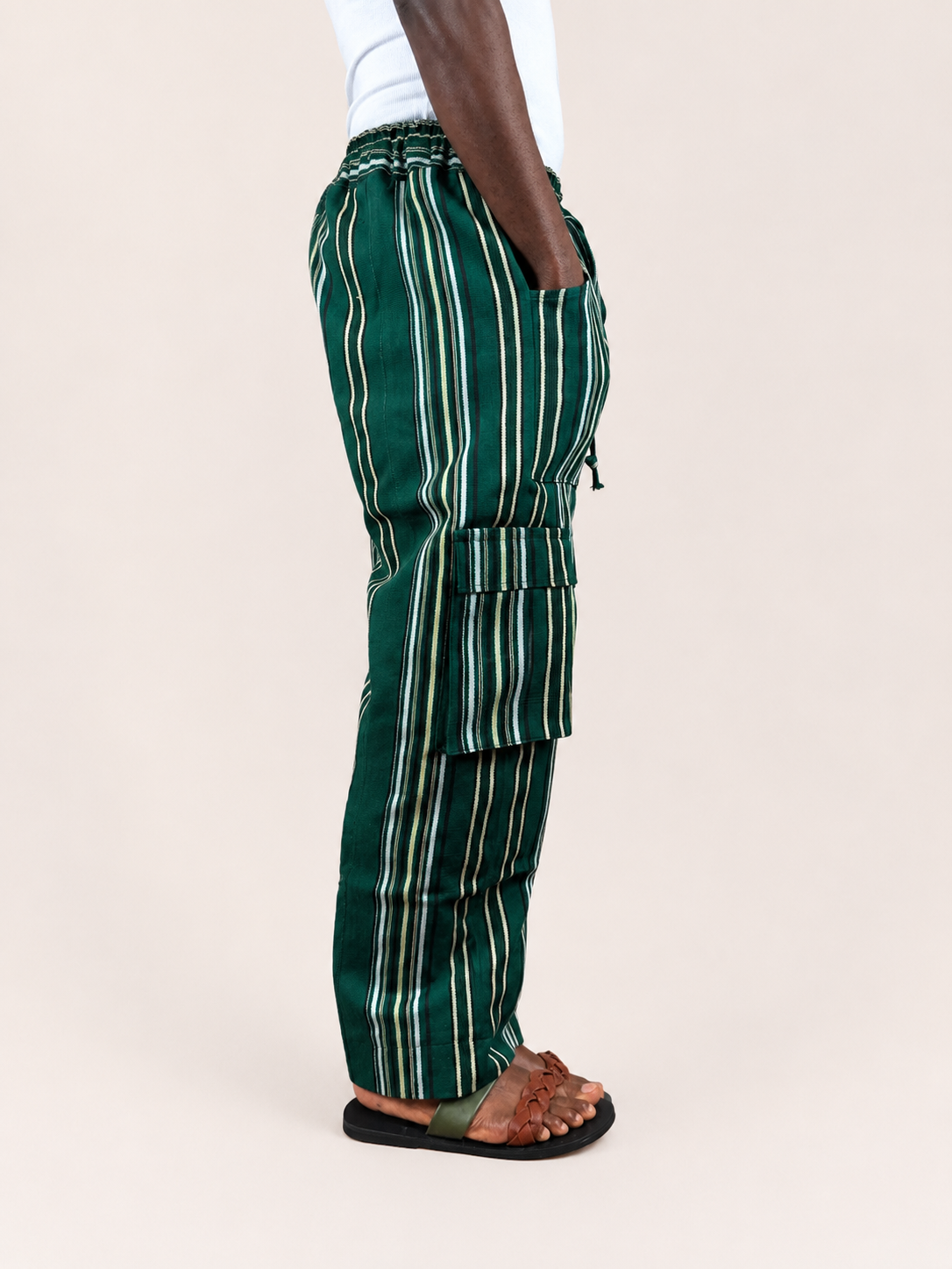 Cargo Pants – Green/Black/Cream