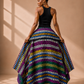 Akwete Skirt - Purple/Green