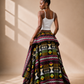 Akwete Skirt - Pink/Green