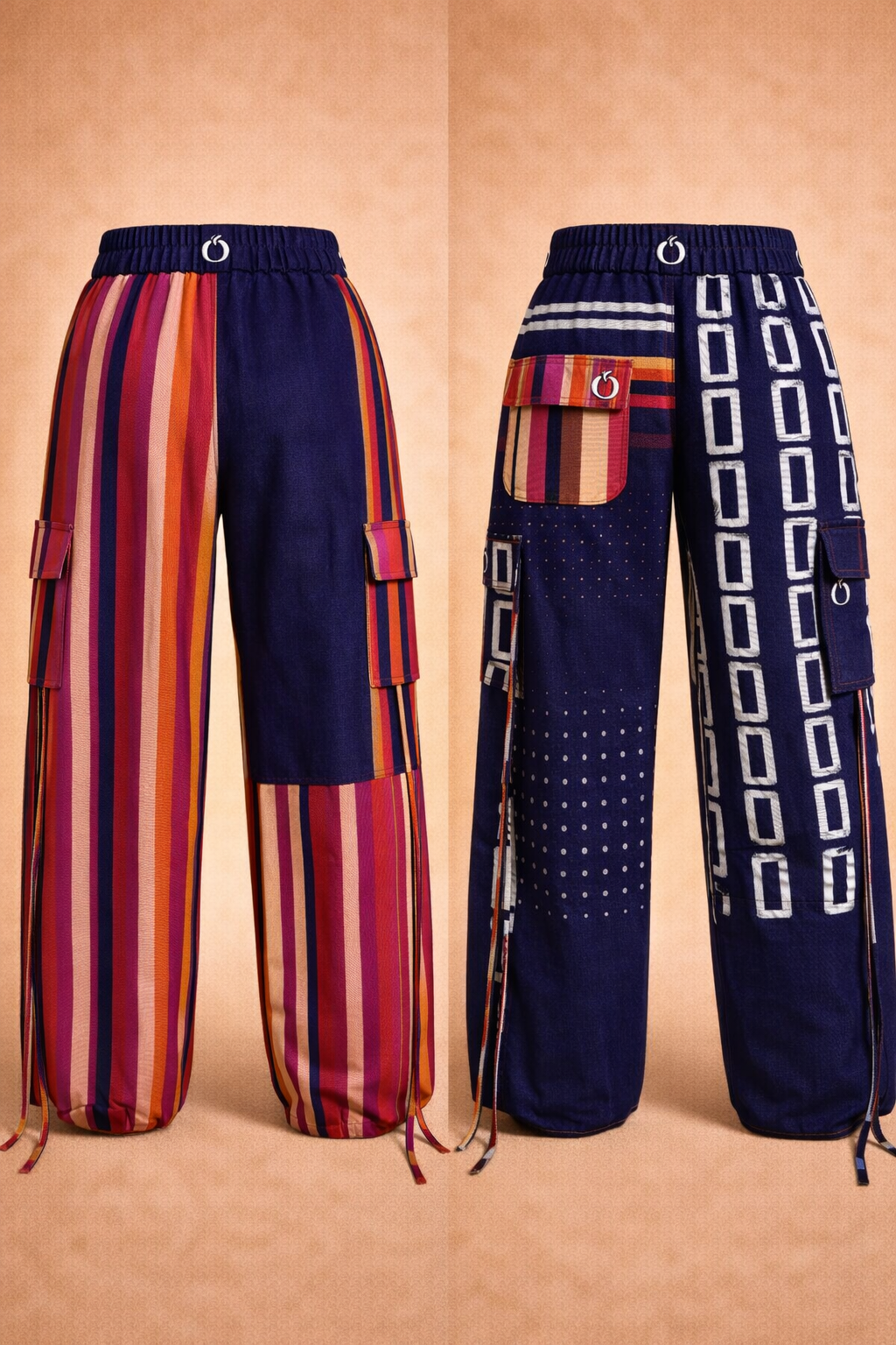 Wide-leg high-waist pants