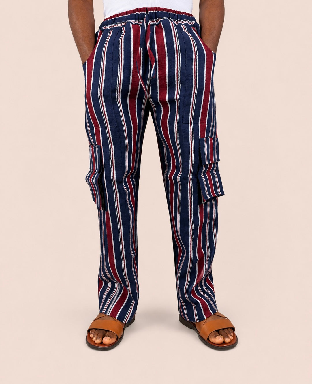 Cargo Pants - Navy/Red/White