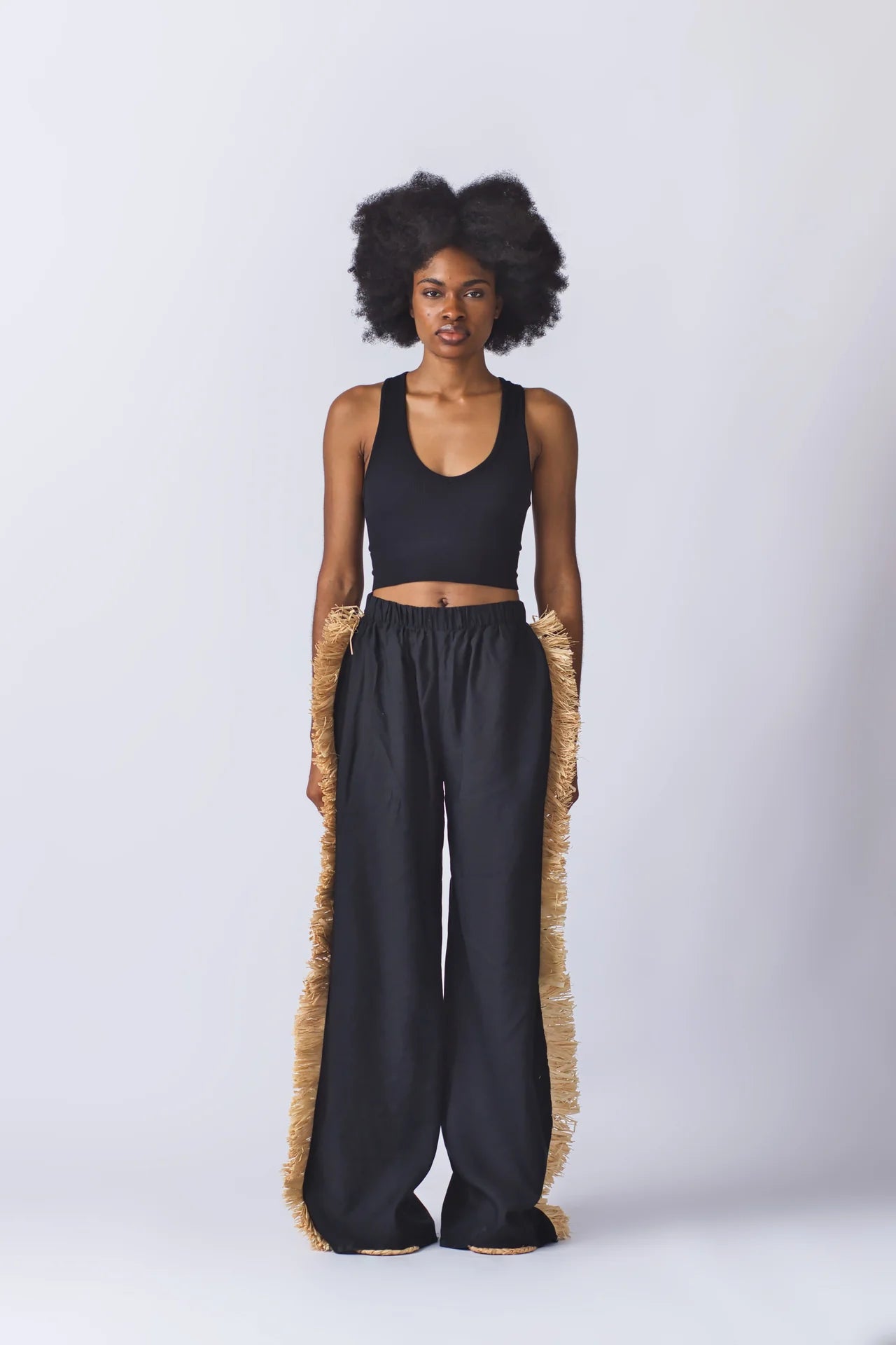 Mba Pant — Black Linen by EKI KERE – view 1
