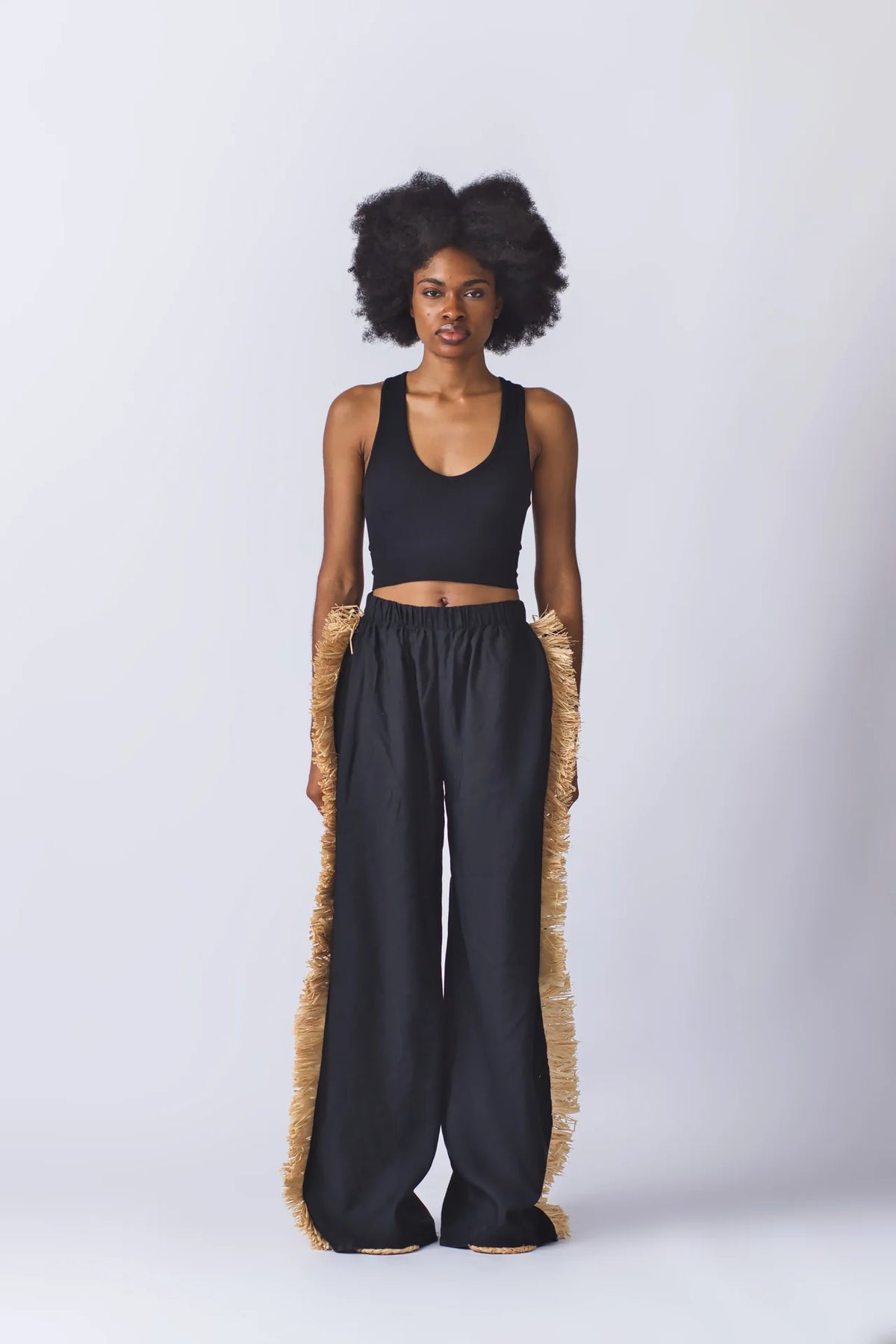 Mba Pant — Black Linen by EKI KERE – view 1
