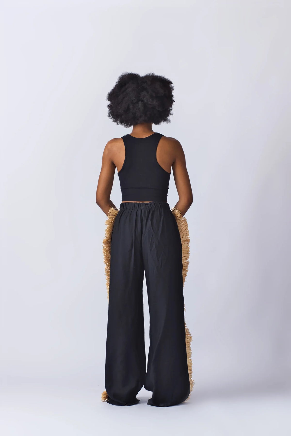 Mba Pant — Black Linen by EKI KERE – view 3